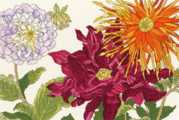 BTXBD11 Dahlia Blooms  Blooms Collection BOTHY THREADS Counted Cross Stitch KIT