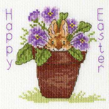 BTXGC19 Easter Bunny  Greeting Cards Collection  by Margaret Sherry BOTHY THREADS Counted Cross Stitch KIT