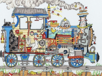 BTXCT24 Steam Train - Amanda Loverseed - Cut Thru‘ BOTHY THREADS Counted Cross Stitch KIT