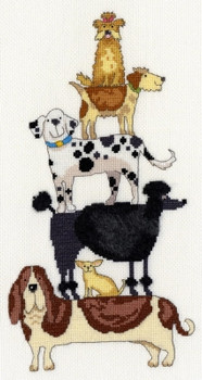 BTXKM2 Dog Stack - Kate Mawdesley - Stacks! Bothy Threads Counted Cross Stitch KIT