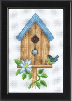 139421 Birdhouse Beige Cross Stitch Kit Permin