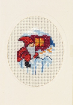 178239 Elf on Fence Permin Counted Cross Stitch Kit 