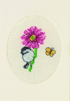 179104 Anemone - Flower Card Permin Counted Cross Stitch Kit 