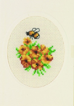 179109 Calendula - Flower Card Permin Counted Cross Stitch Kit 