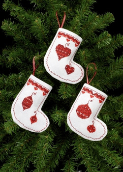 217243 Christmas Ornaments Permin Counted Cross Stitch Kit 