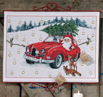 340617 Permin Kit Santa in Car Advent Calendar