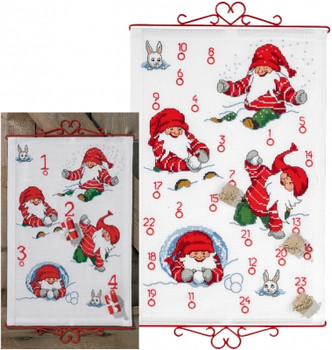 348638 Permin Kit Elfs Playing - Calendar (2 designs)