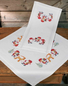 630615 Permin Kit Elf Meeting Table Runner (top) - Embroidery