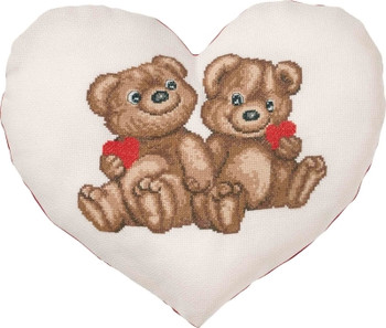 830449 Permin Teddy Bears Heart - Cushion