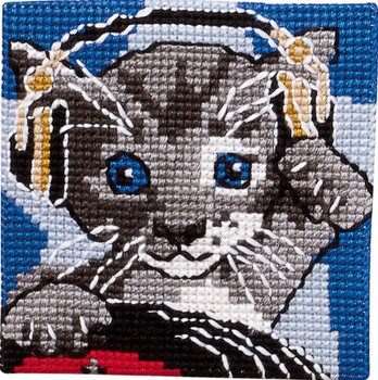 9284 Permin Kit Cat - Printed Canvas