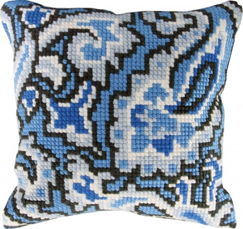 9673 Permin Kit Blue Design Pillow