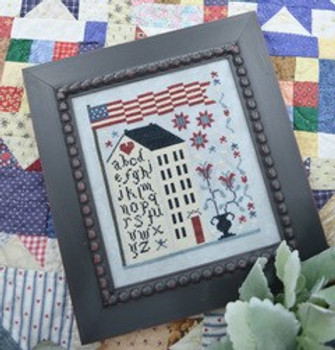 American Sampler House by Annie Beez Folk Art  85w x 102h 21-1585 YT