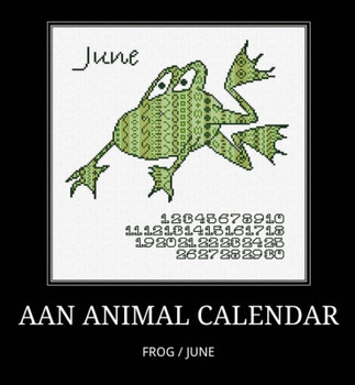 AAN492 June - Frog - AAN Calendar Alessandra Adelaide Needleworks