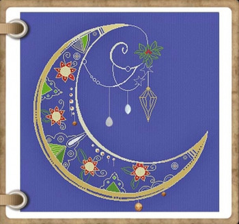 AAN437 Christmas Moon Alessandra Adelaide Needleworks