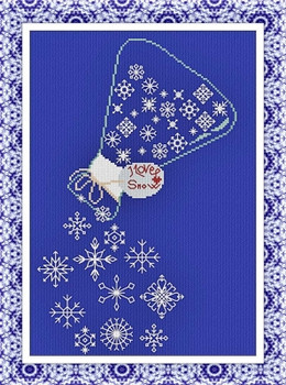 AAN527 Snow Bottle  Alessandra Adelaide Needleworks