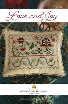 Love And Joy 105w x 77h  by October House Fiber Arts 21-1454 OH1229 YT