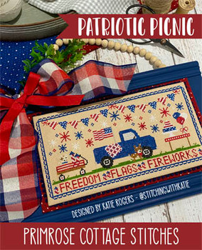 Patriotic Picnic 145w x 77h by Primrose Cottage Stitches 21-1675 YT