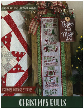 Christmas Rules 53w x 300h  by Primrose Cottage Stitches 21-1491 YT