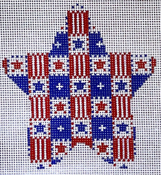 CH-426 Checkered Star 3 3⁄4 x 4  18 Mesh CH Designs