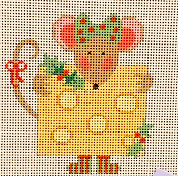CH-433 Cheese Mouse 31⁄4x31⁄2 18 Mesh CH Designs With Stitch Guide