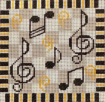 CH-562 Singing Square 4" x 4" 18 Mesh CH Designs With Stitch Guide