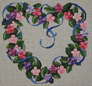156 Impatiens Wreath 14 x 14 12 Mesh Danji Designs