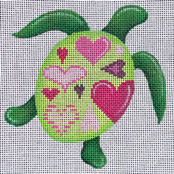 87207 MIN	turtle with hearts 4.5 x 4.5 18 Mesh Patti Mann