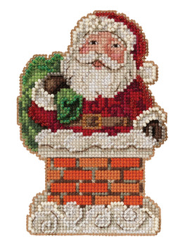 JS20-2112 Santa in Chimney Mill Hill Jim Shore Kit
