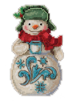 JS20-2114 Snowman with Cocoa Mill Hill Jim Shore Kit