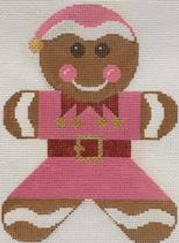 RD 200-13 Mini Gingerbread Elf Girl 18M 6.5"x4.5"  Rachel Donley Needlepoint Designs