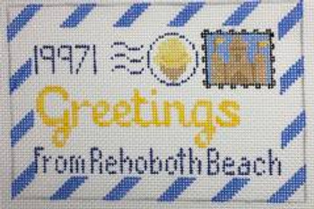 RD 195 Rehoboth Mini Letter 18M 3.5"x5.5" Rachel Donley Needlepoint Designs