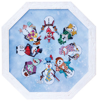 GP-197 Snowmen Ala Round With GP-197E Embellishment Pack Glendon Place