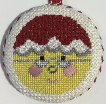 EMOJI CHRISTMAS Mrs. Claus 3.25” x 3.25” 18 Mesh Sew Much Fun