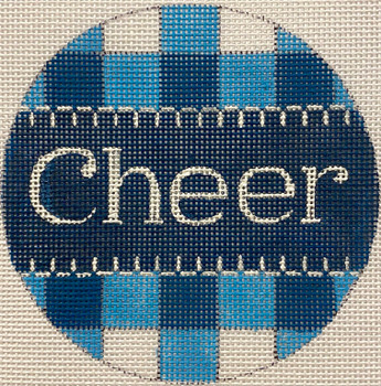 APX460 Cheer- NAVY GINGHAM 4” Round 18 Mesh Alice Peterson Designs