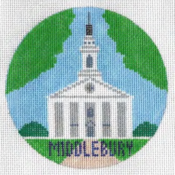 Middlebury College 4.25 x 4.25 18 Mesh Doolittle Stitchery  R353