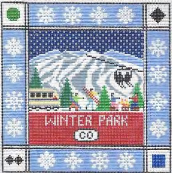 Winter Park, CO 8.75 x 8.75 13 Mesh Doolittle Stitchery S131