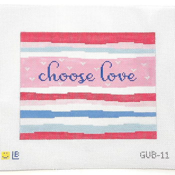 GUB-11 Choose Love  9wx7h 13 Mesh  LAUREN BLOCH DESIGNS