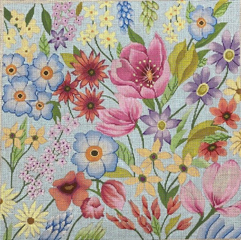 ASIT457 Spring Floral 16X16 13 A Stitch In Time