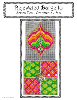 BB2-7&8 Bejeweled Bargello Series 2  Charts 7 & 8 EyeCandy Needleart Shown Finished