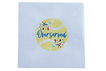 WS-037 Overserved - Multi Colors 4” round 18 MESH WIPSTITCH Needleworks!