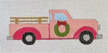 HO3083 PINK TRUCK ORNAMENT 5 inches, 18 mesh Raymond Crawford Designs 