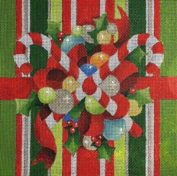 HO2067 CHRISTMAS TRAY 9x9 13 Mesh Raymond Crawford Designs 