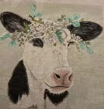 HH-AN04 Patience the Calf 10" x 10" 18 Mesh HOLLIHOCKS