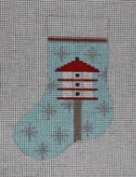 stk234 candy cane birdhouse J. Child Designs Stocking 4″x 6″ 13 Mesh