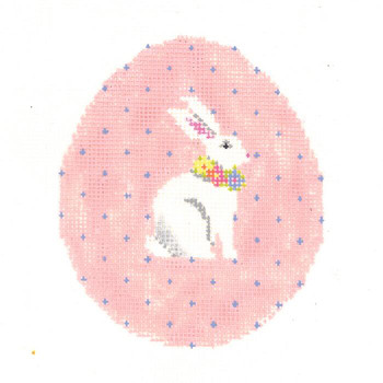 KEA52-18 Pink Pin-Dot Bunny Egg 3.5"w x 4"h - 18 Mesh KELLY CLARK STUDIO, LLC