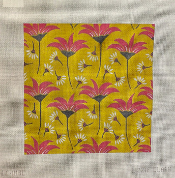 103C Yellow w/flowers 10 x 10 13 Mesh Lizzie Clark Designs PreOrder
