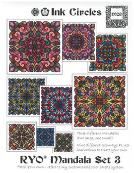RYO - MANDALA SET 3 (CS) Large: 115 x 155, Small: 63 x 63 Ink Circles 14-2180