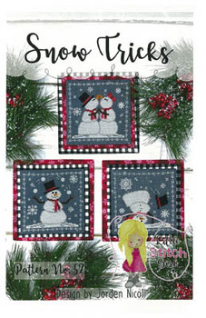 Snow Tricks 75 x 75 (individual) or 229 x 75 (long) by Little Stitch Girl 21-2666 YT