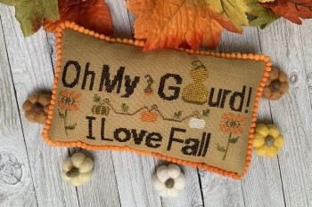 Oh My Gourd 122w x 63h by Needle Bling Designs 21-2471 YT NBD191