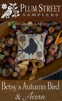 Betsy's Autumn Bird & Acorn Bird - 54w x 54h and Acorn - 19w x 19hby Plum Street Samplers 21-2515 YT